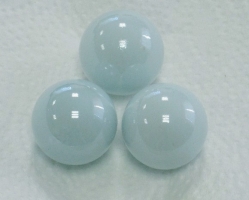 Glaskugeln glänzend opal, perlmuttbläulich schimmernd, 24 mm, Kilo
